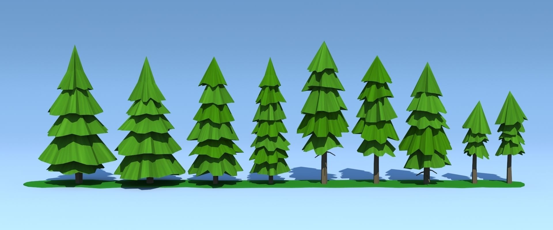 Forest Pack Low-poly 3D model_25