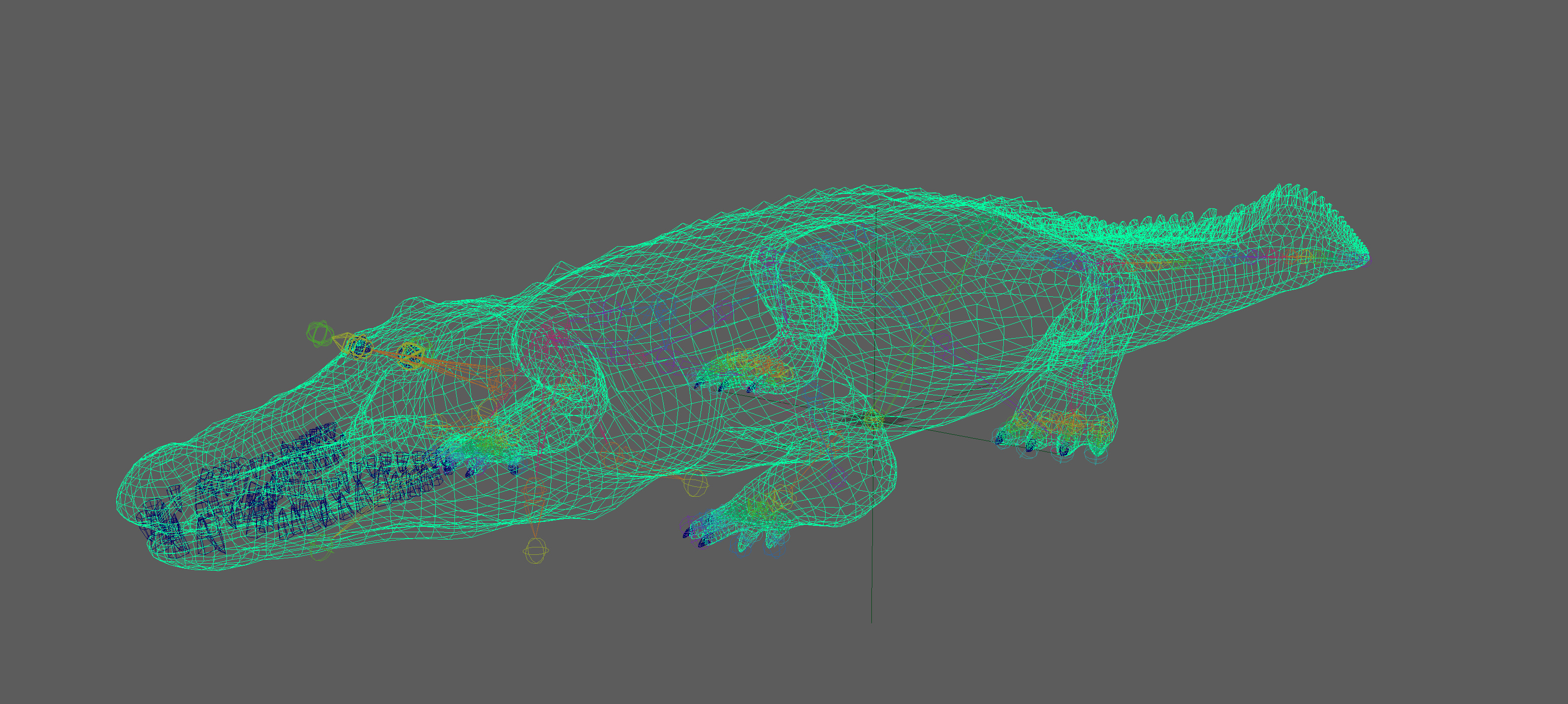 Crocodile Realistic Rigged 3D model_16