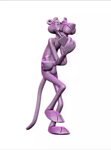 The Pink Panther Sculpture Collectible Pop Art 3D print model