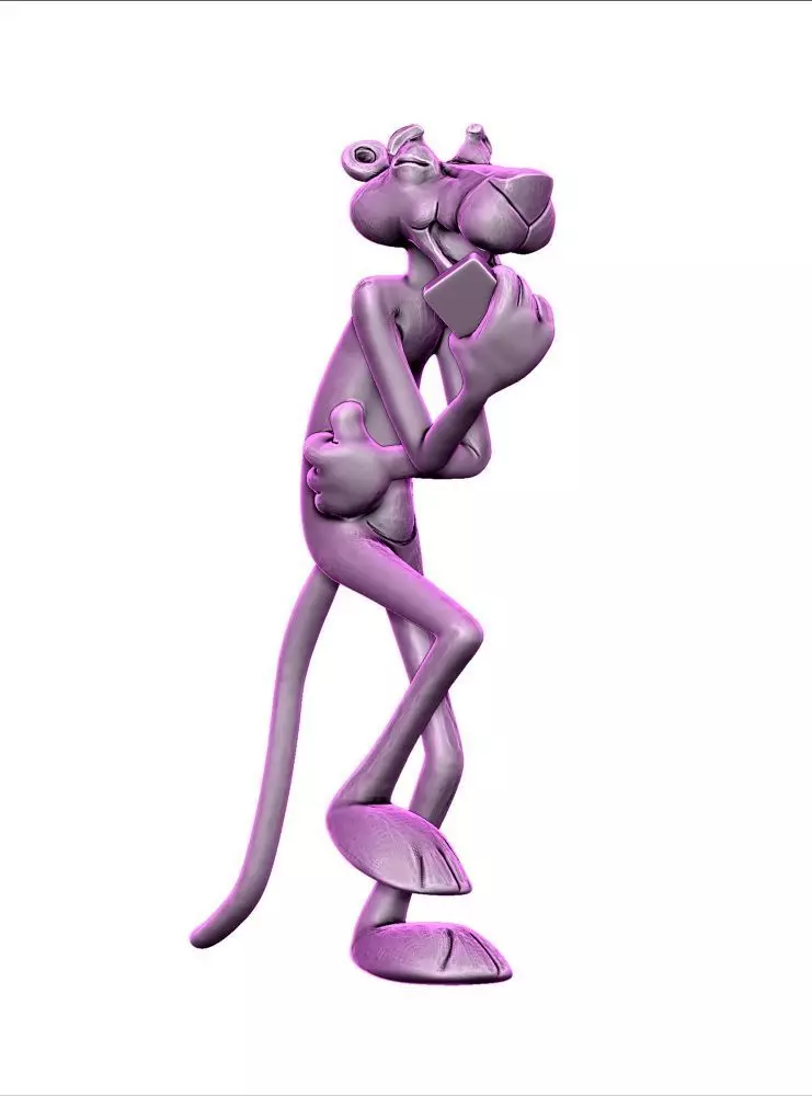 The Pink Panther Sculpture Collectible Pop Art 3D print model_0