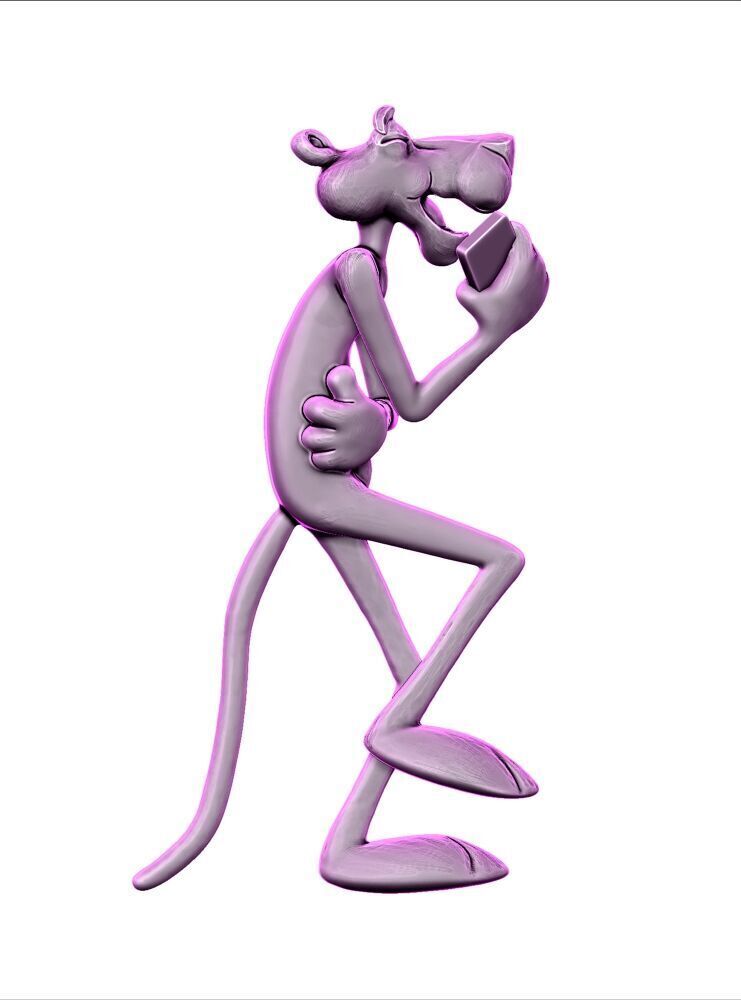 The Pink Panther Sculpture Collectible Pop Art 3D print model_2