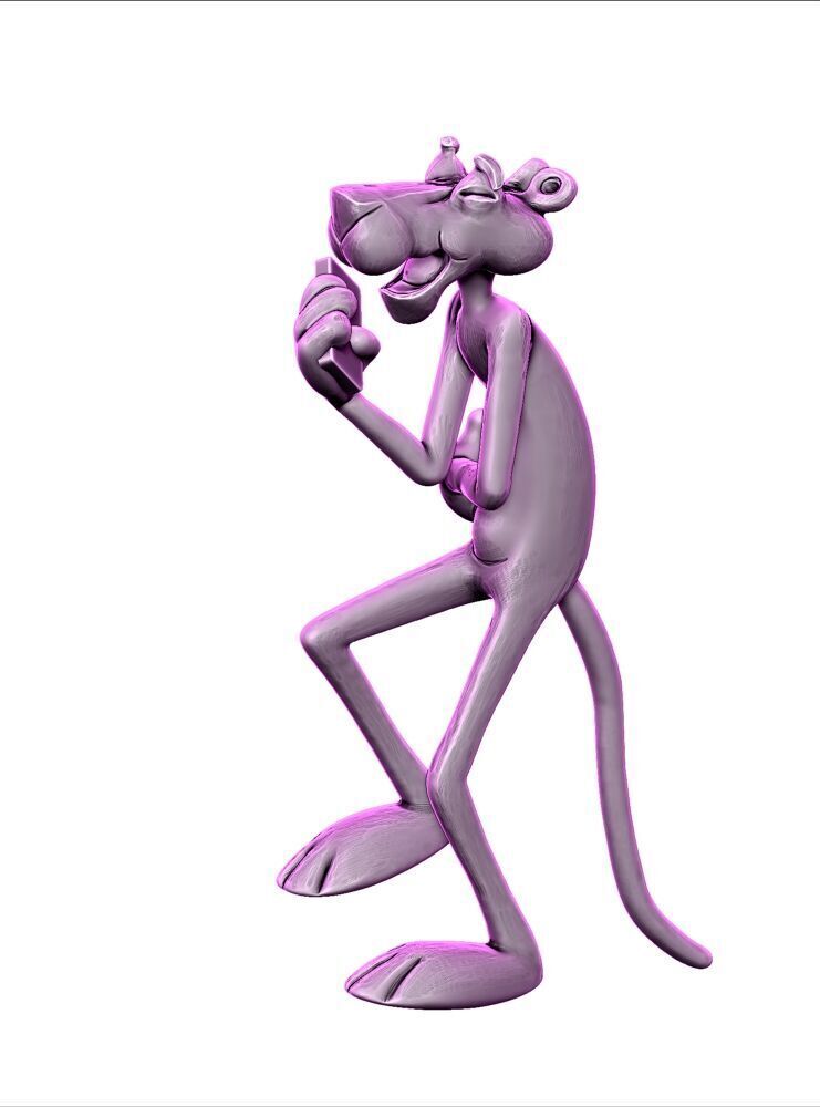 The Pink Panther Sculpture Collectible Pop Art 3D print model_5
