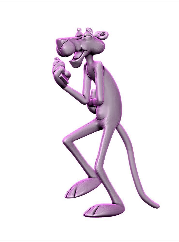 The Pink Panther Sculpture Collectible Pop Art 3D print model_1