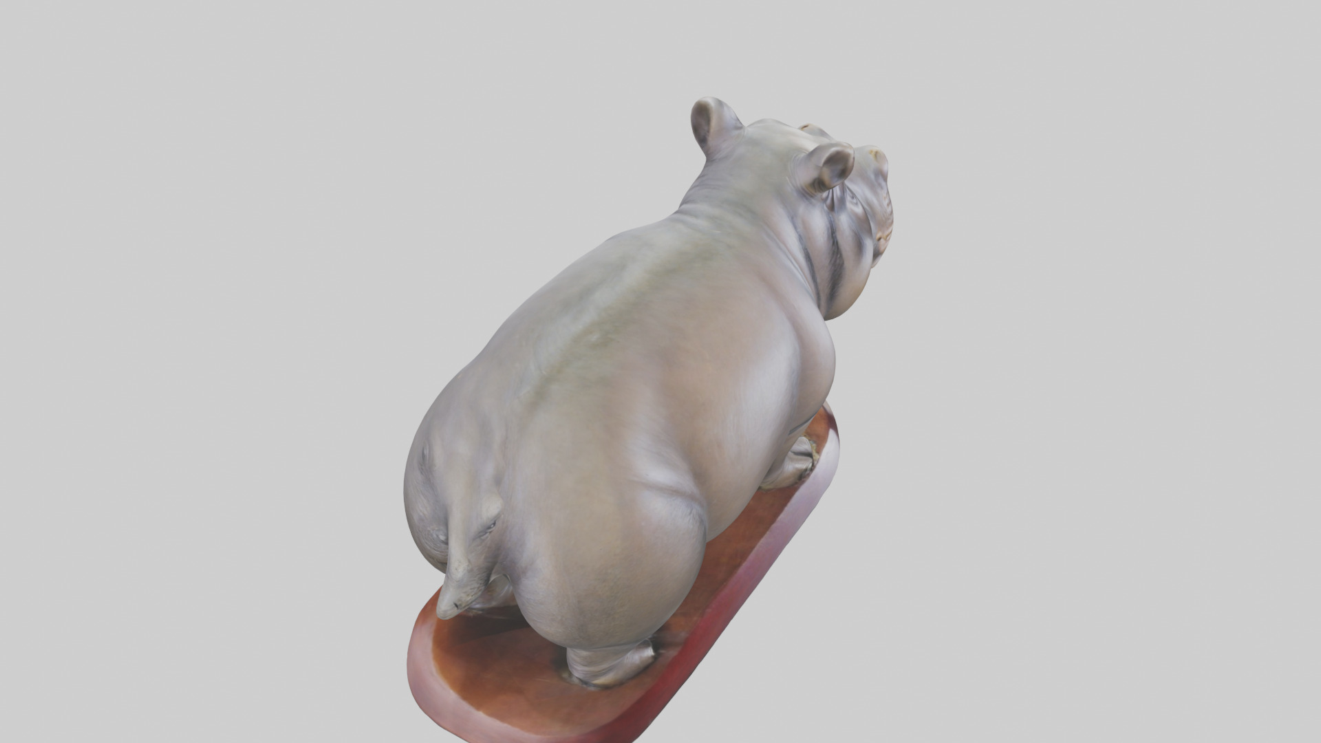 Pygmy Hippopotamus statue model Low-poly 3D model_18
