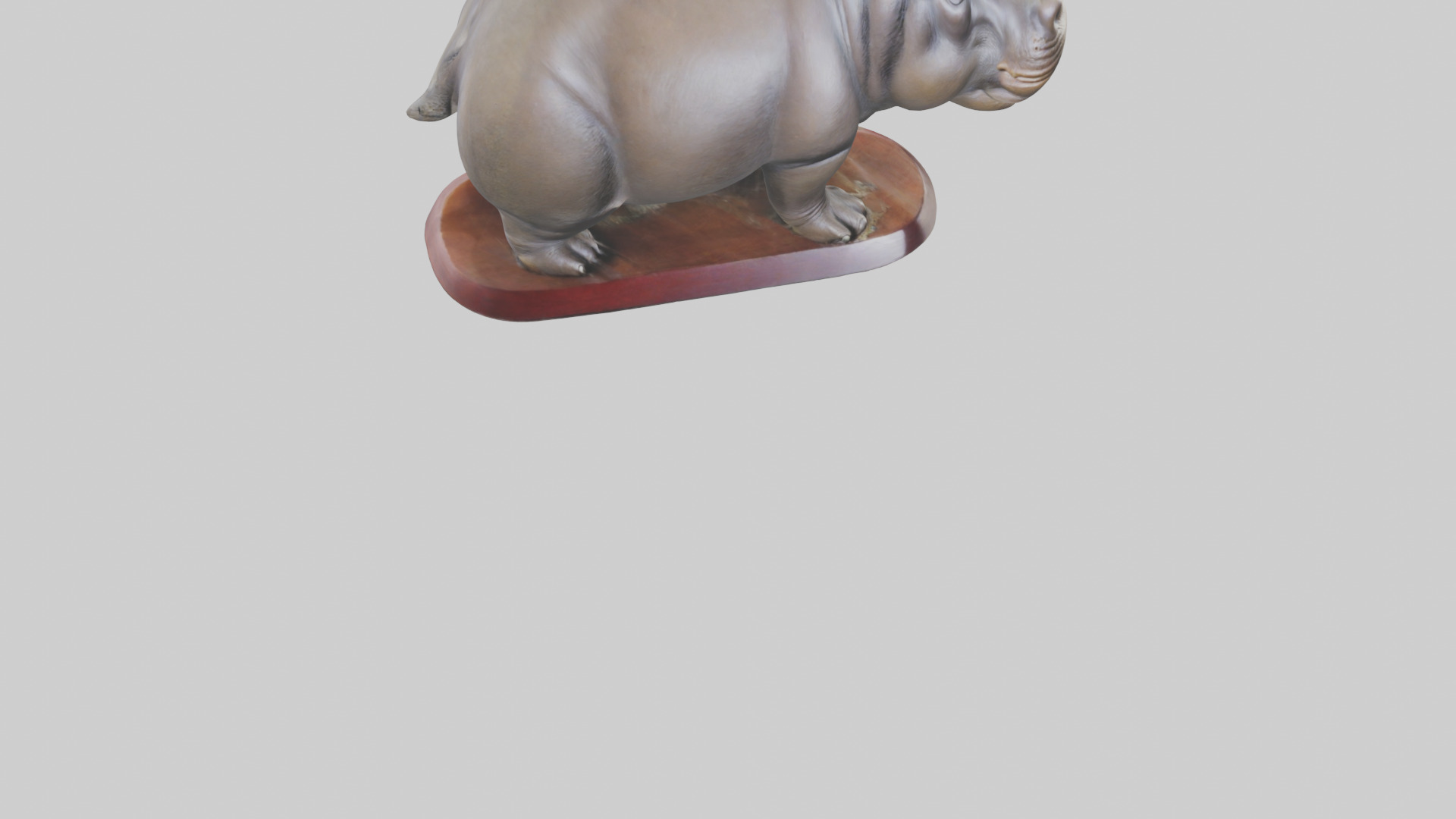 Pygmy Hippopotamus statue model Low-poly 3D model_6