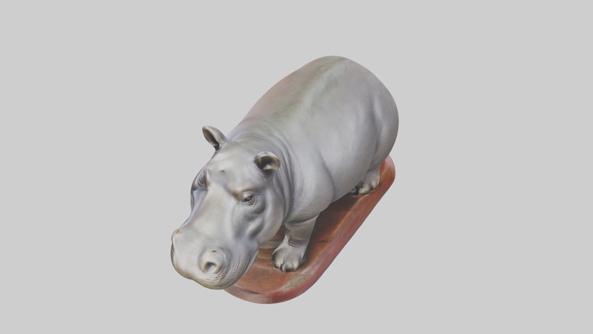Pygmy Hippopotamus statue model Low-poly 3D model_17