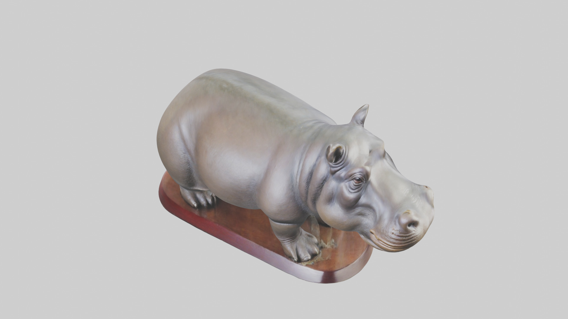 Pygmy Hippopotamus statue model Low-poly 3D model_16