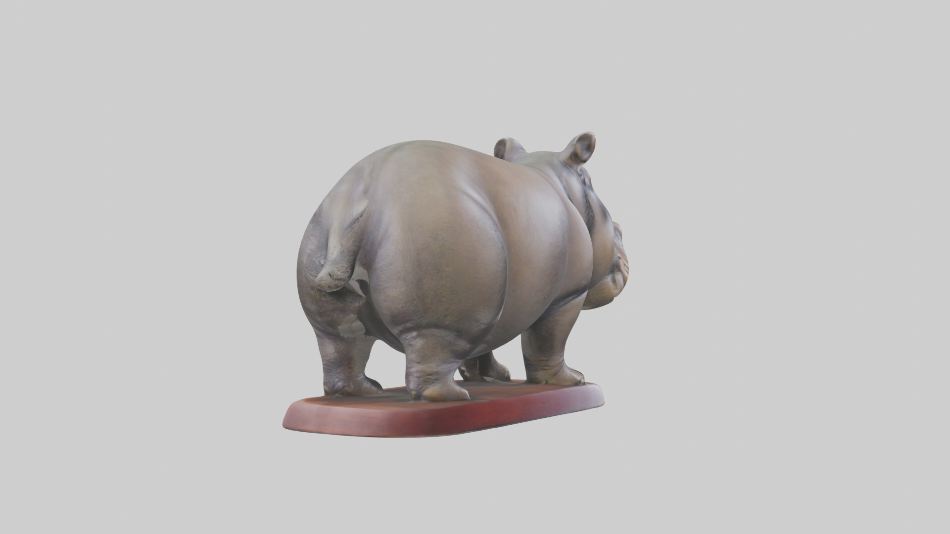 Pygmy Hippopotamus statue model Low-poly 3D model_13