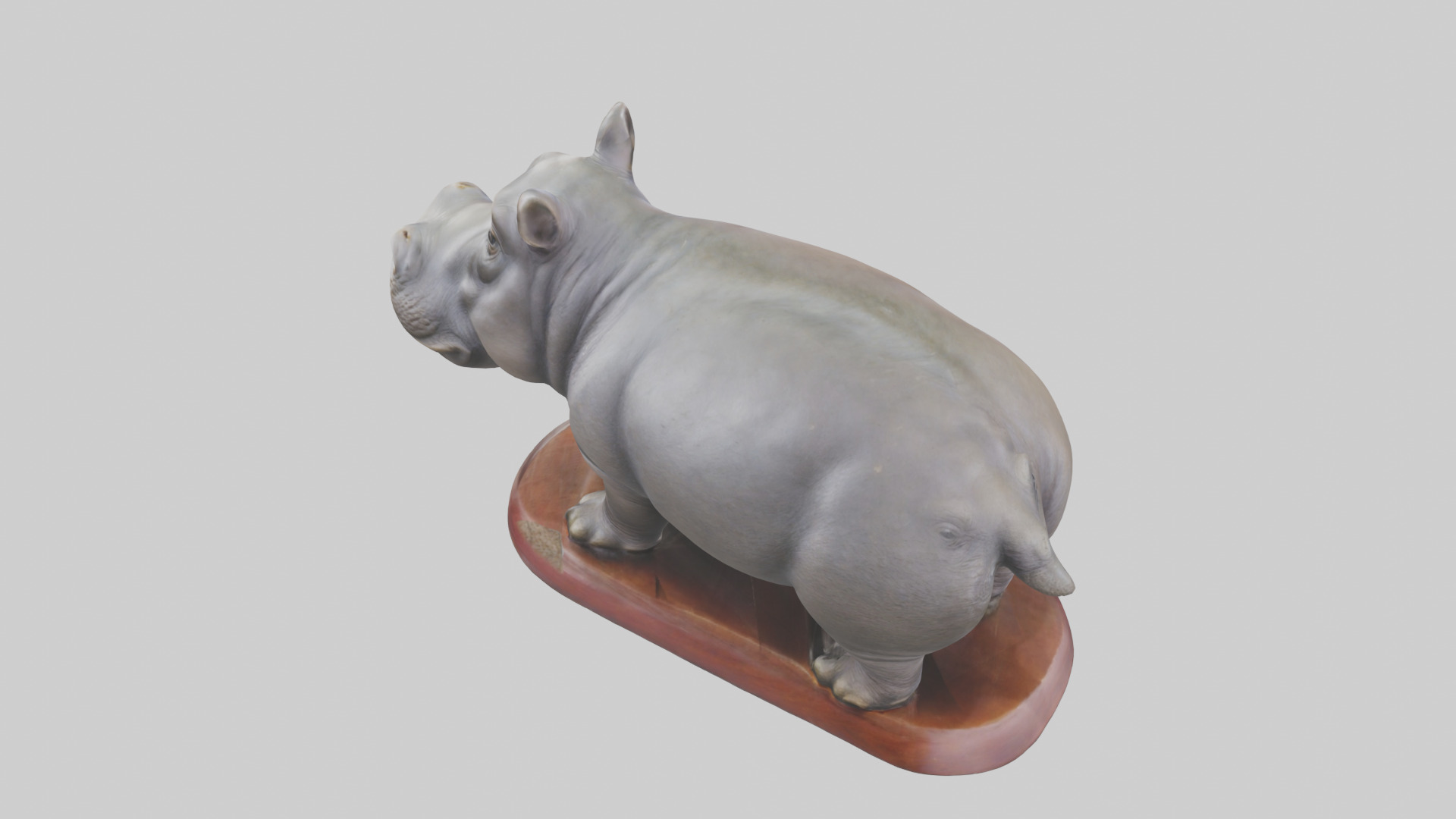 Pygmy Hippopotamus statue model Low-poly 3D model_15