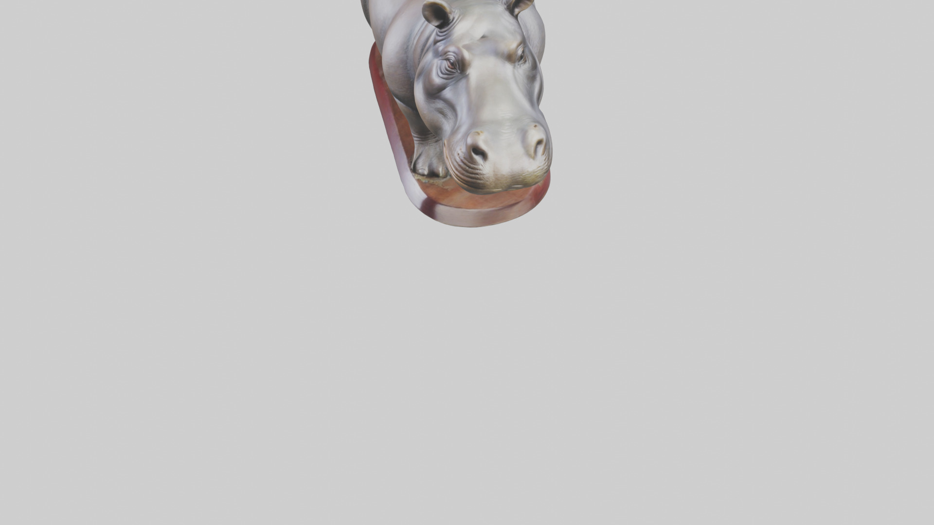 Pygmy Hippopotamus statue model Low-poly 3D model_5