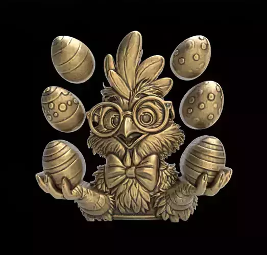 Easter Chick Decor - 3D Model for CNC and 3D Printing