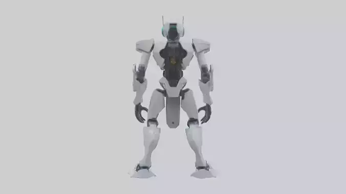Quantum Droid statue model 2 Low-poly 3D model
