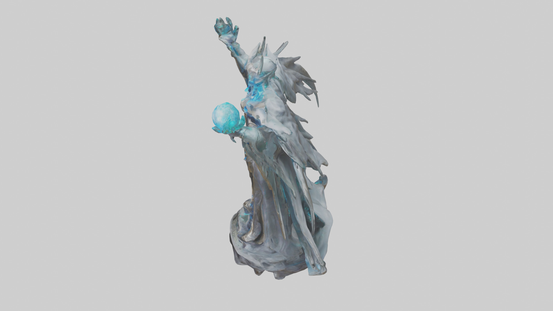 Quantum Lord statue model Low-poly 3D model_17