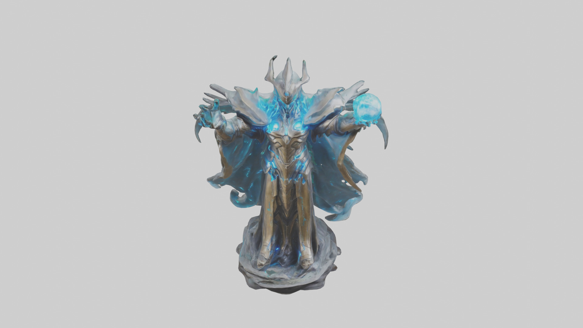Quantum Lord statue model Low-poly 3D model_16