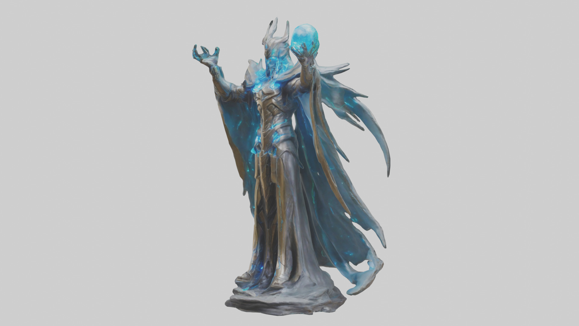 Quantum Lord statue model Low-poly 3D model_10