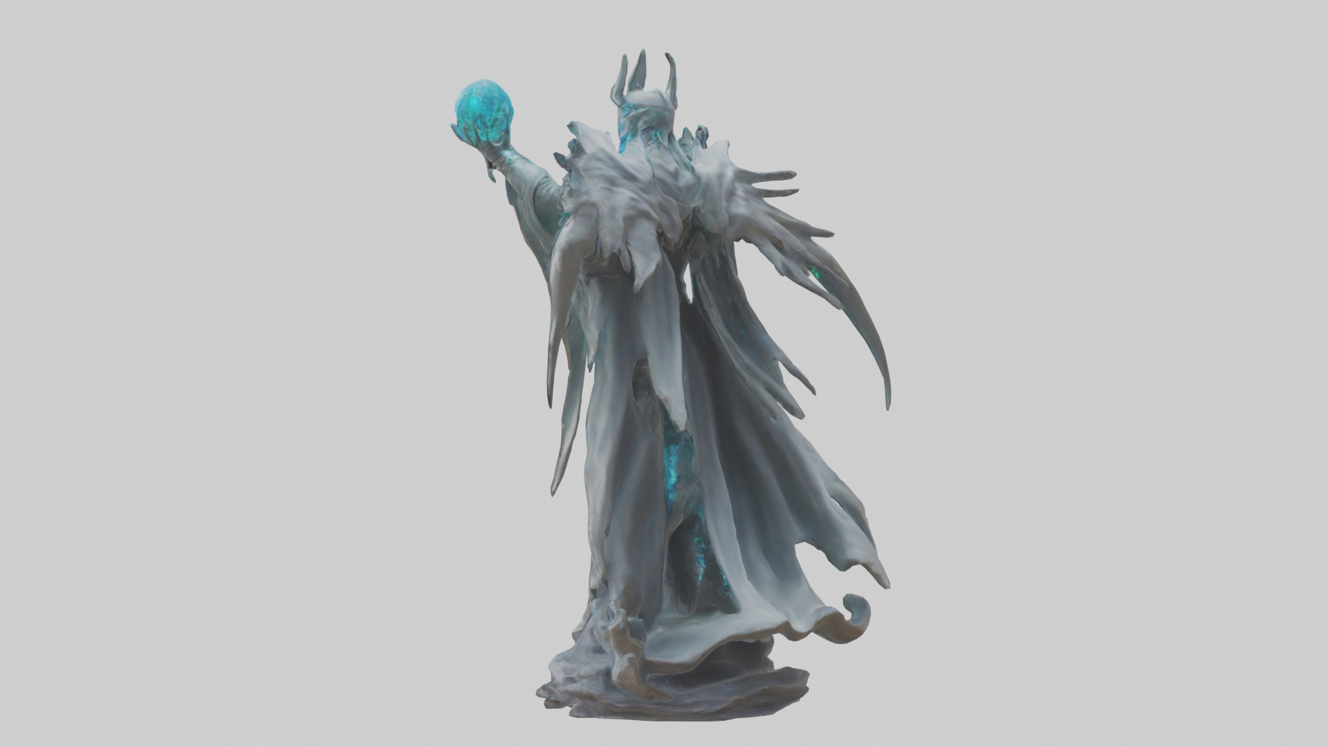 Quantum Lord statue model Low-poly 3D model_1