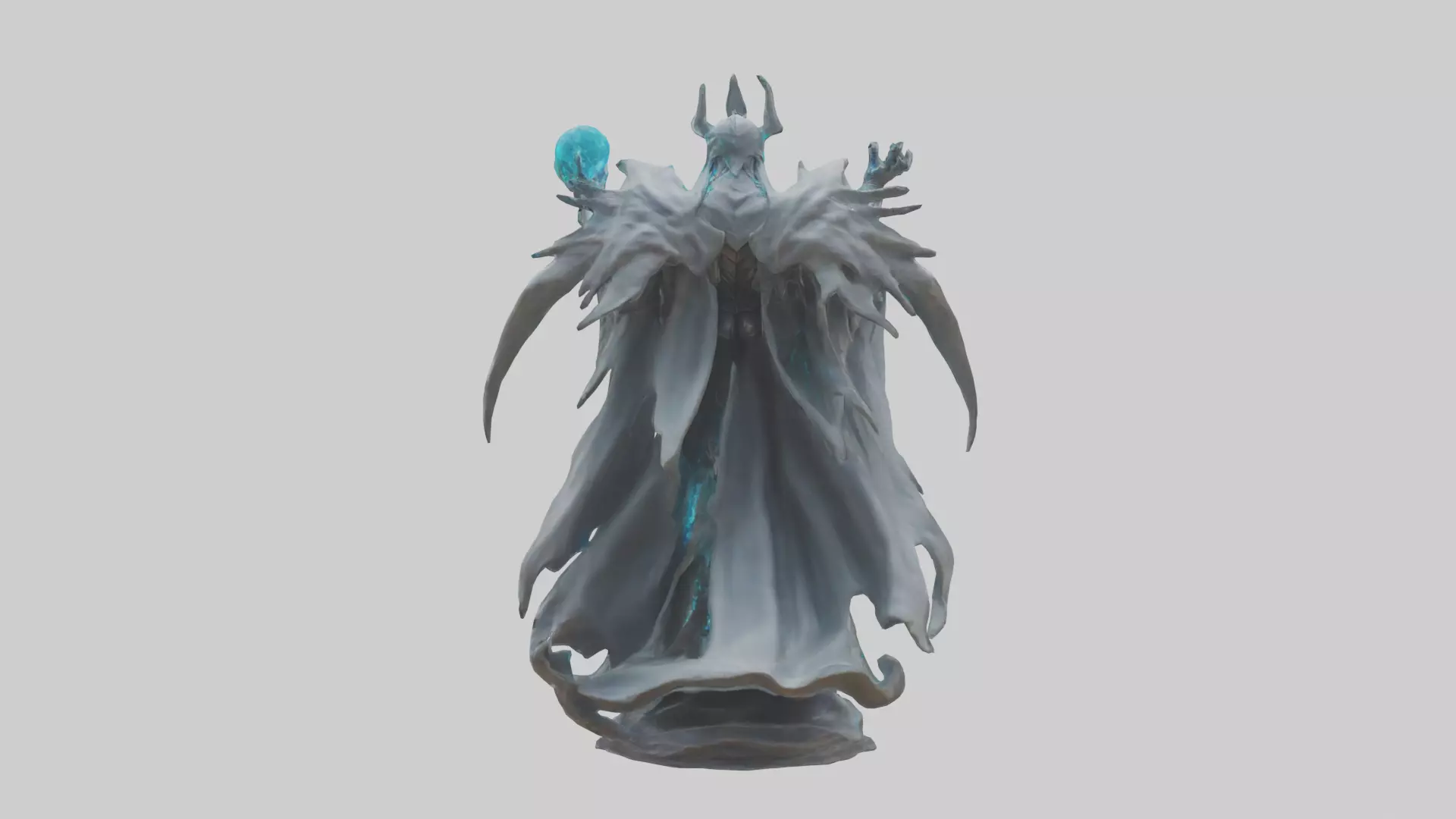 Quantum Lord statue model Low-poly 3D model_0