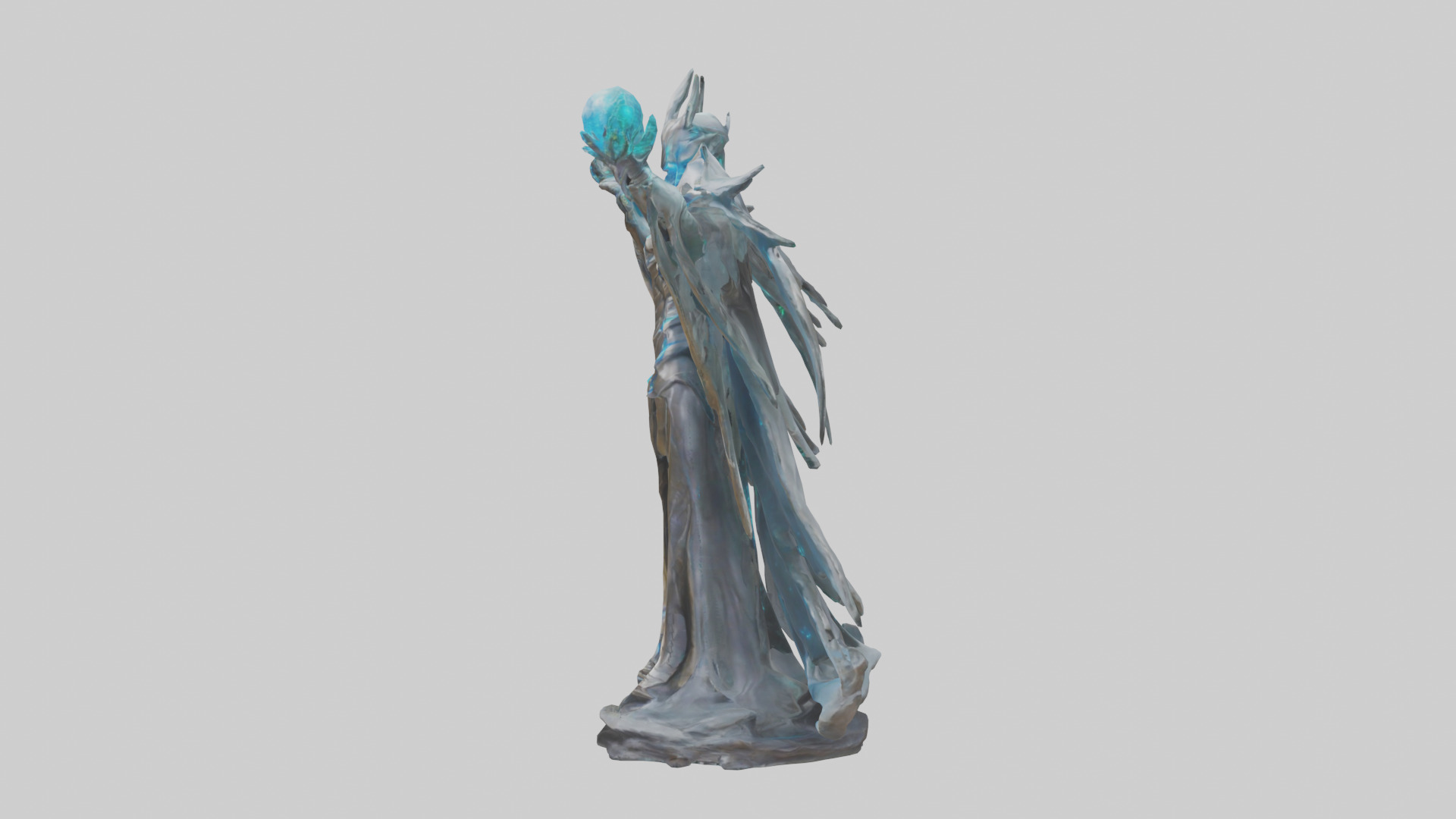 Quantum Lord statue model Low-poly 3D model_12