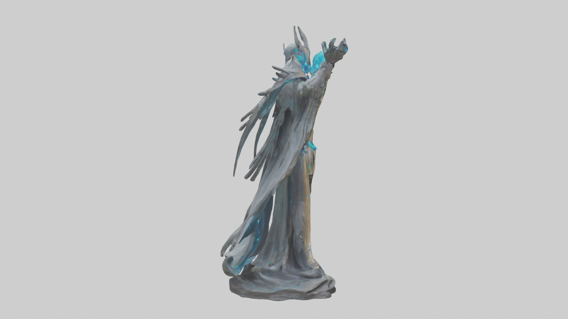 Quantum Lord statue model Low-poly 3D model_13