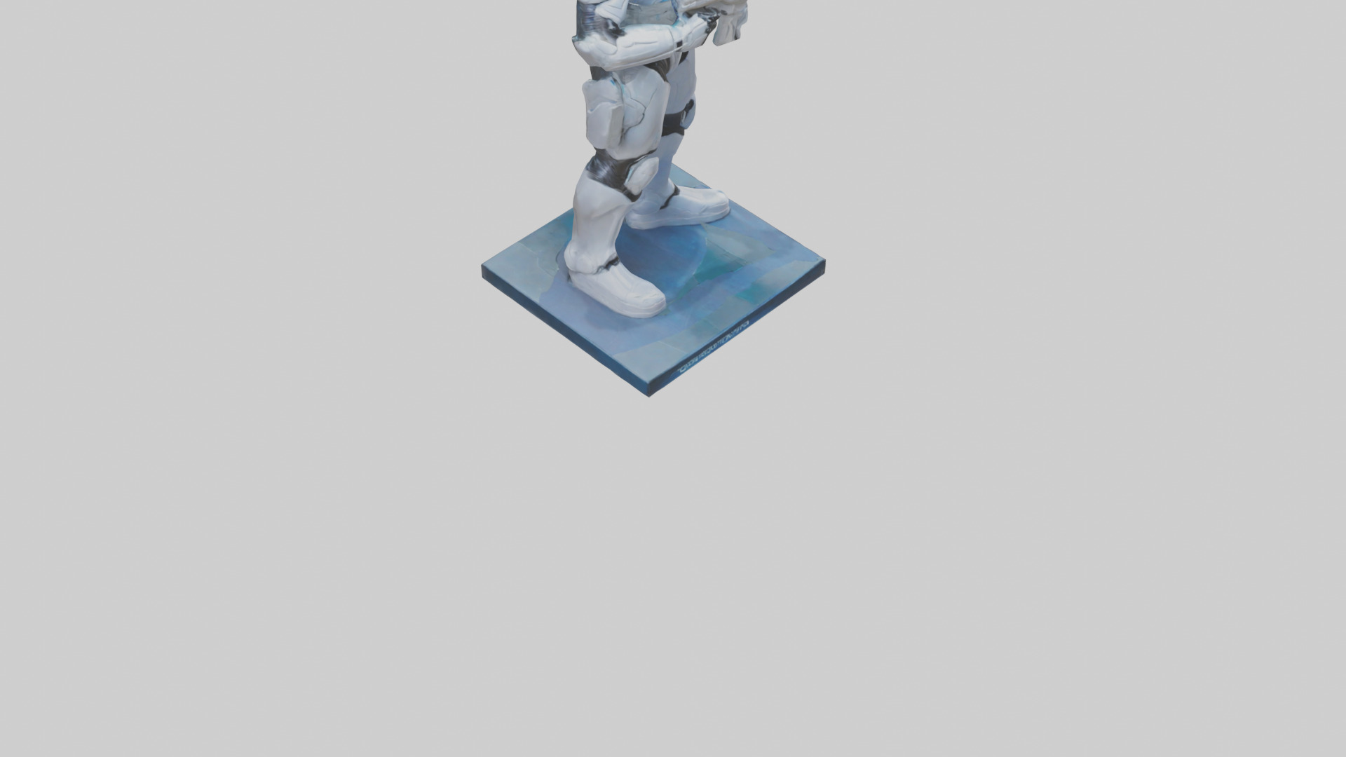 Quantum Soldier of the Future statue model Low-poly 3D model_6