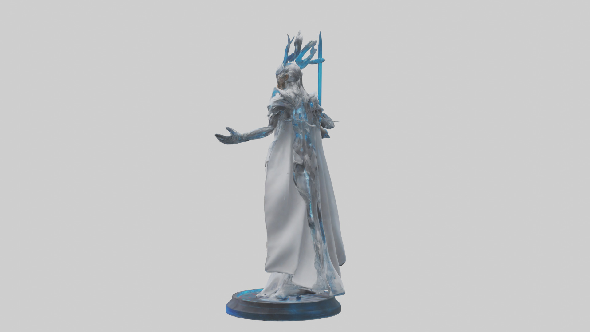 Quantum Warrior Princess statue model Low-poly 3D model_2