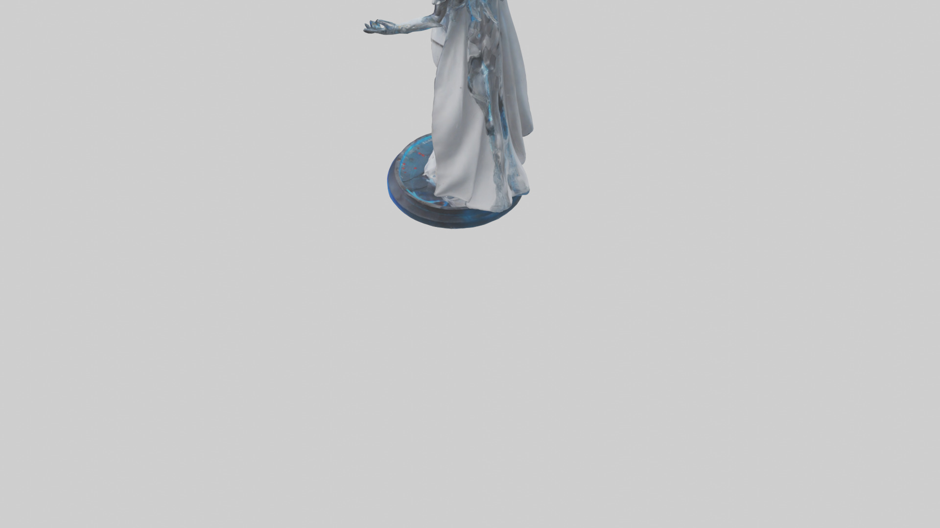 Quantum Warrior Princess statue model Low-poly 3D model_4