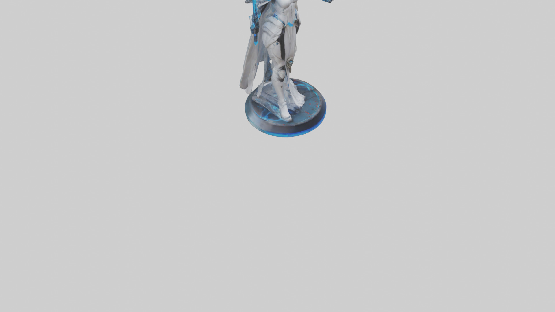 Quantum Warrior Princess statue model Low-poly 3D model_7