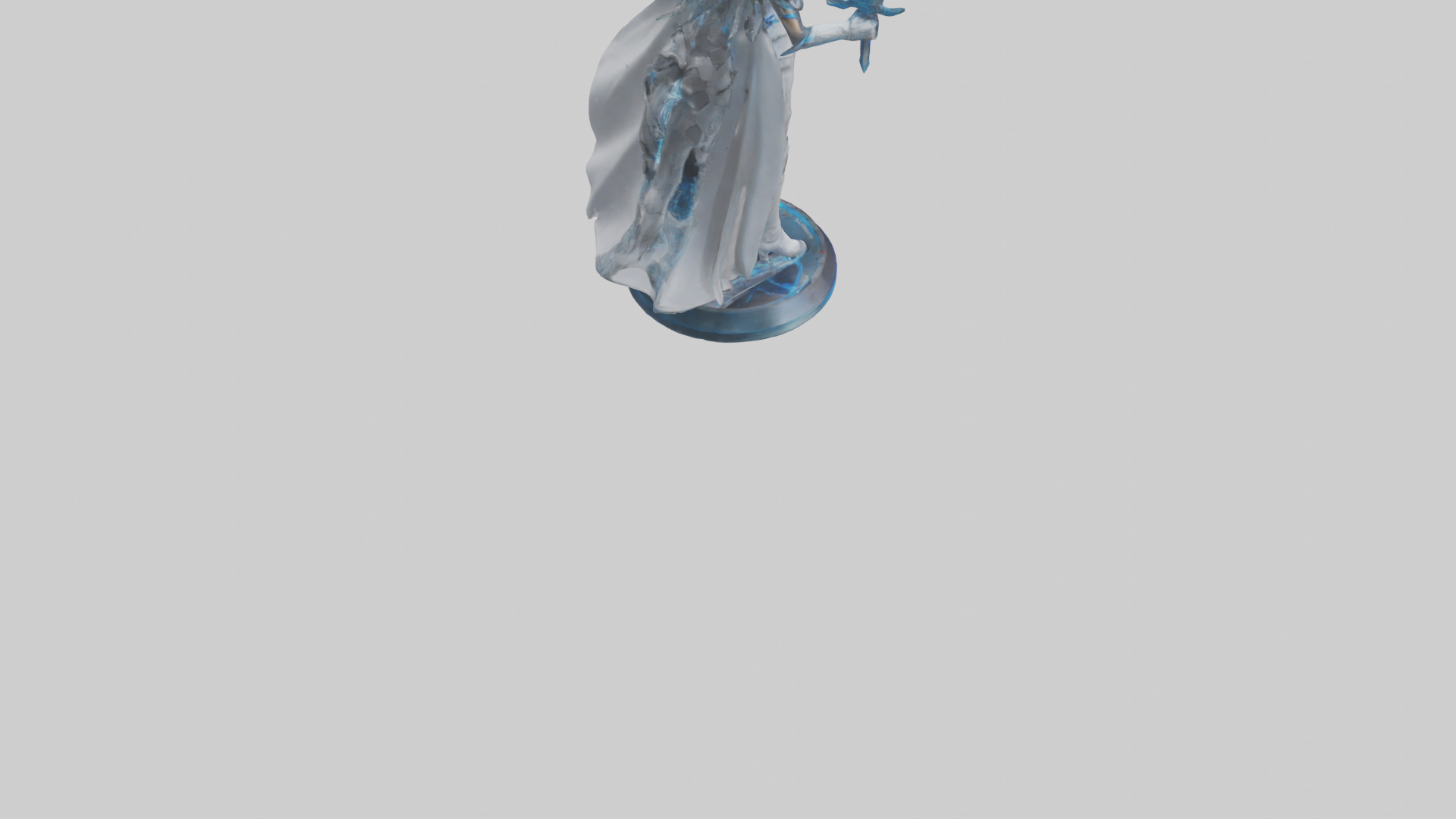 Quantum Warrior Princess statue model Low-poly 3D model_5
