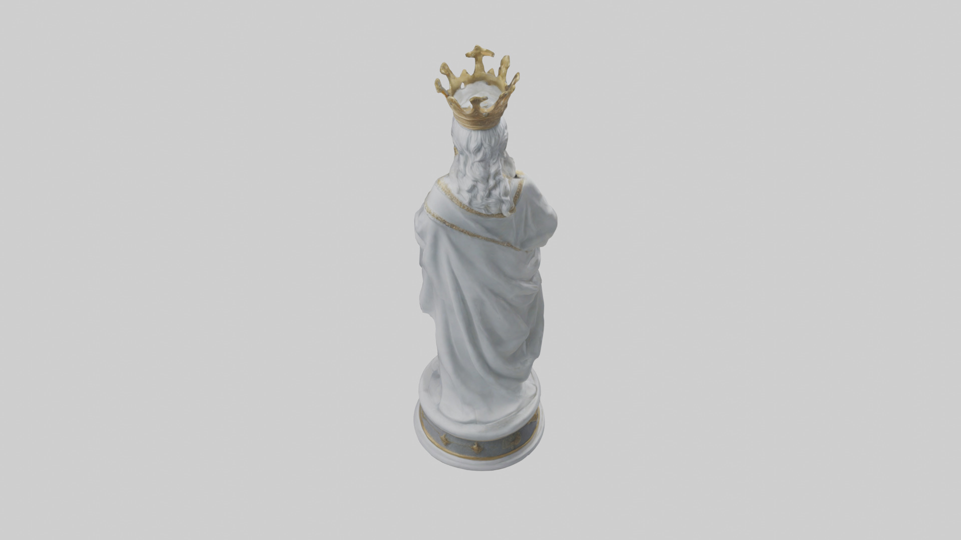 Mermaid Queen statue model Low-poly 3D model_15