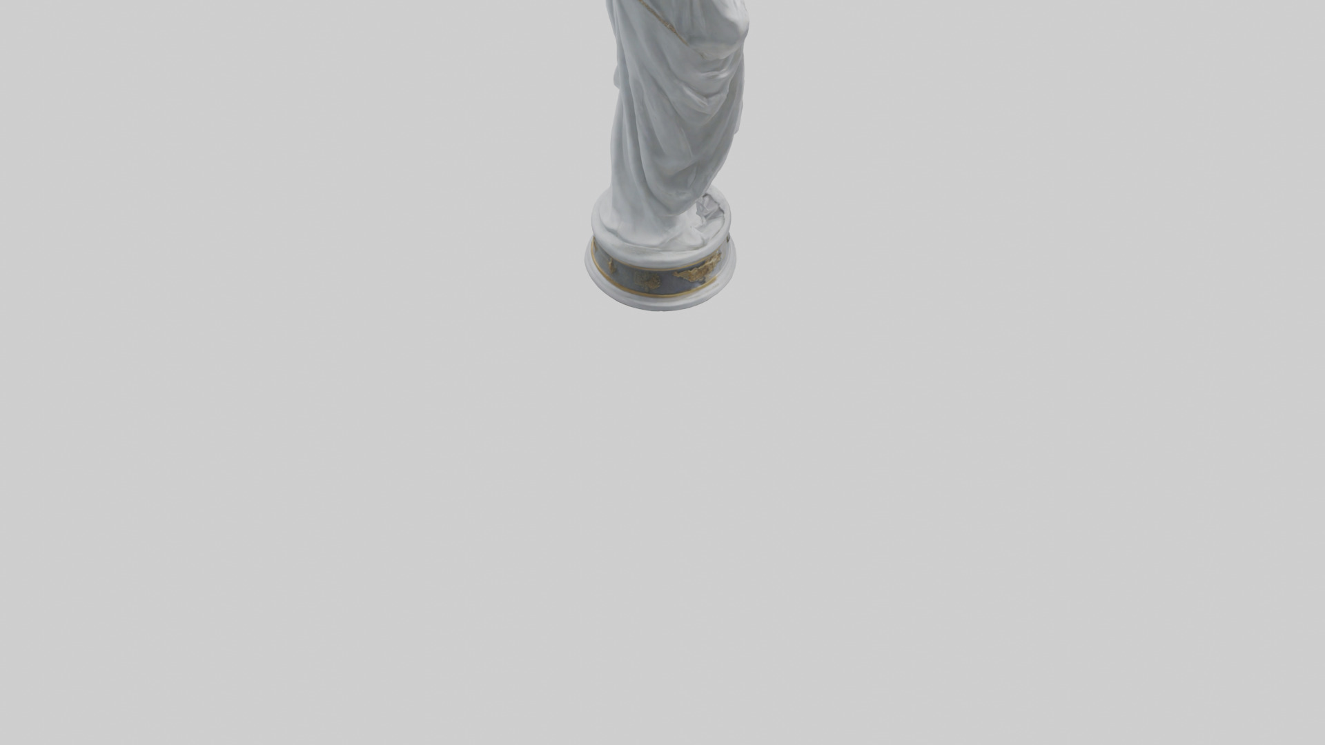 Mermaid Queen statue model Low-poly 3D model_6