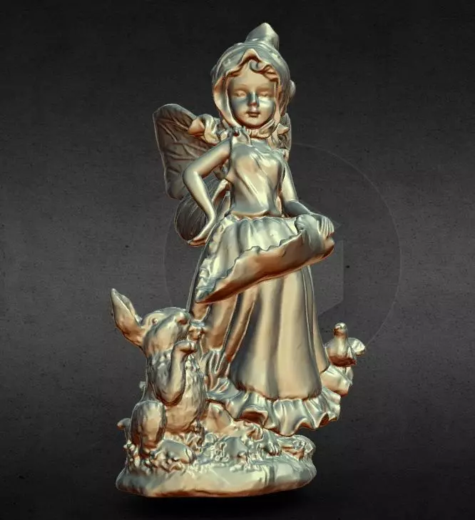 angel with rabit spring day 3D print model