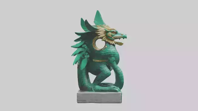 Quetzalcoatl statue model