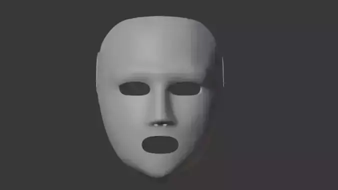Minimalist Horror-Inspired 3D Mask Model for 3D Printing 3D print model