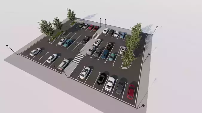 Parking-Parking Lot 3D model