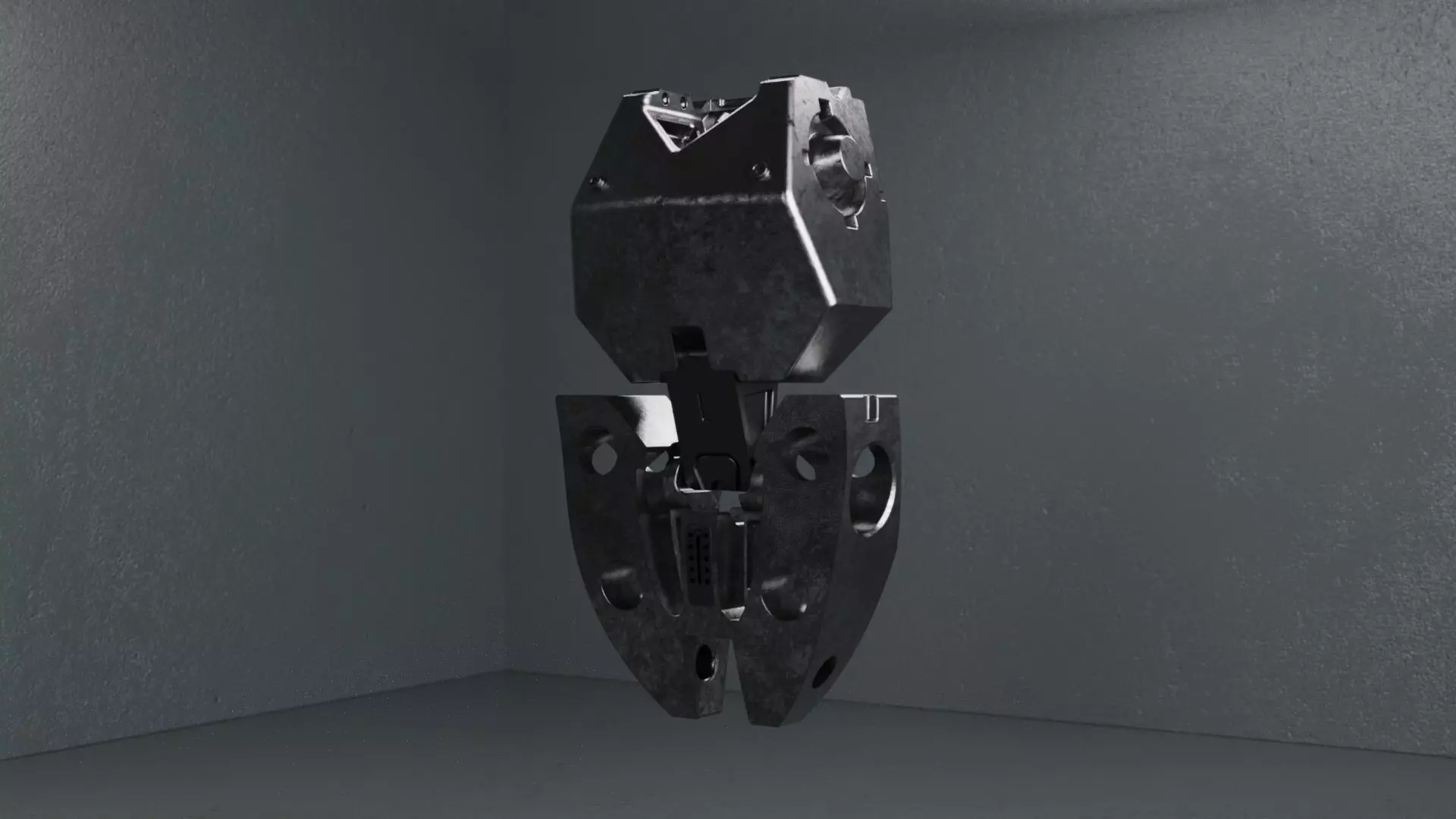 Robotic tors skeleton scifi 3D model_0