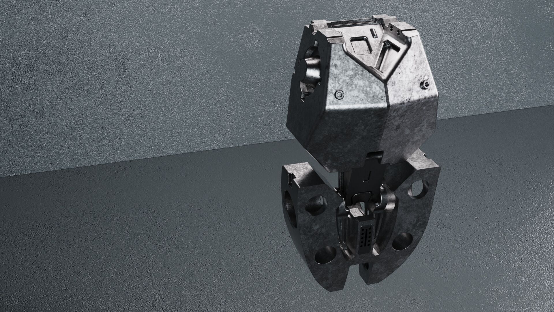 Robotic tors skeleton scifi 3D model_7