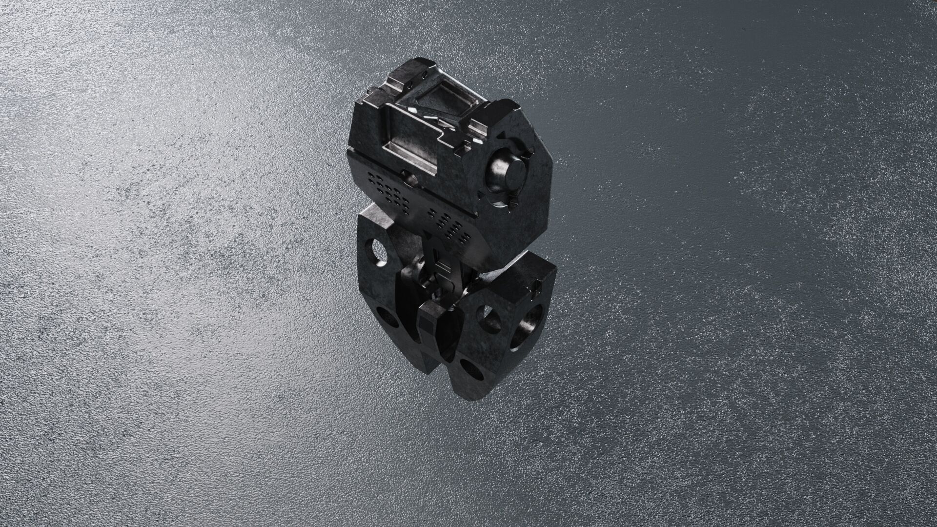 Robotic tors skeleton scifi 3D model_8