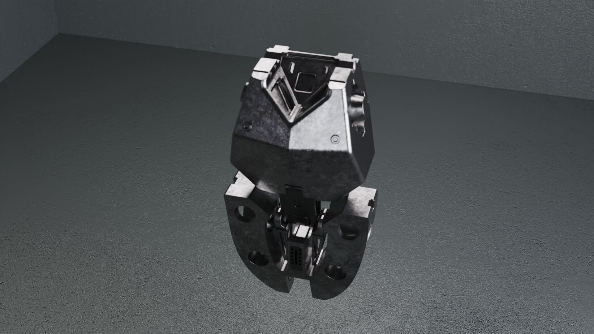 Robotic tors skeleton scifi 3D model_1