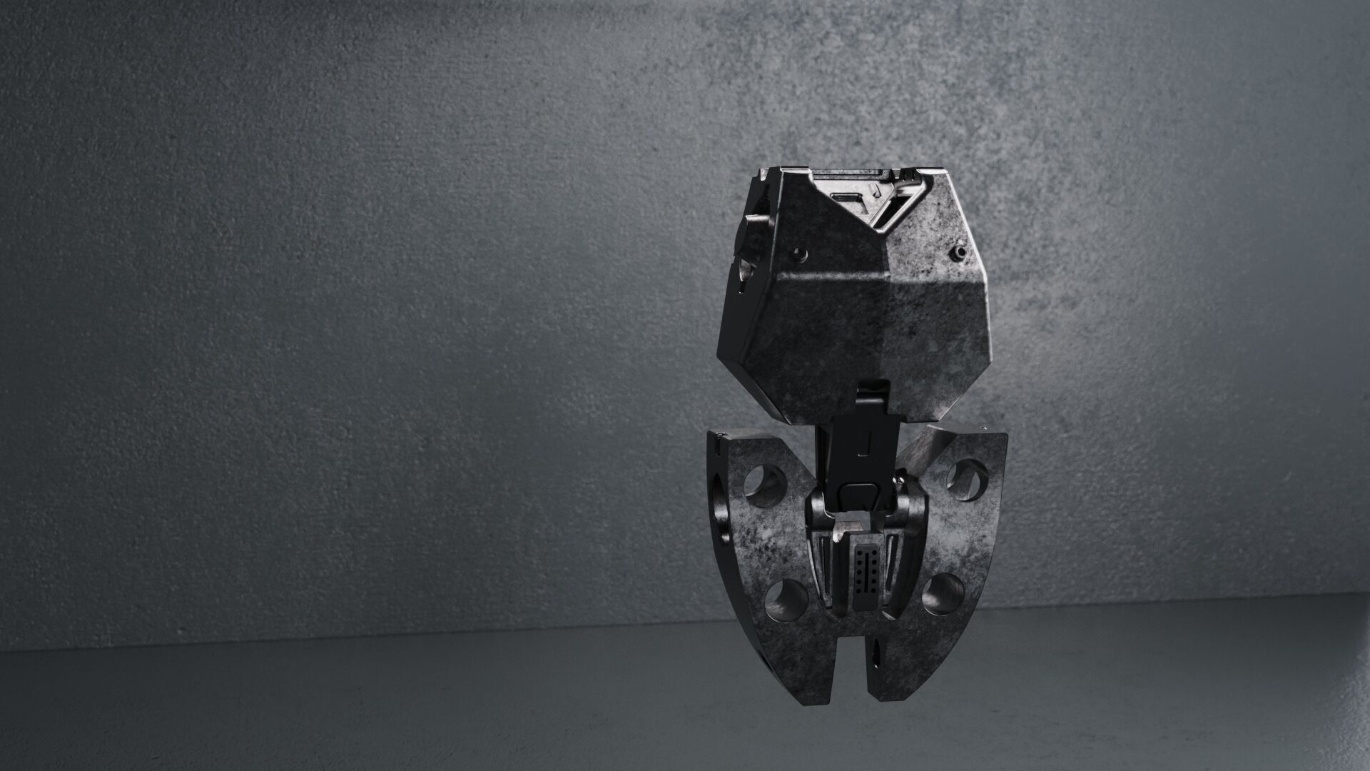 Robotic tors skeleton scifi 3D model_2