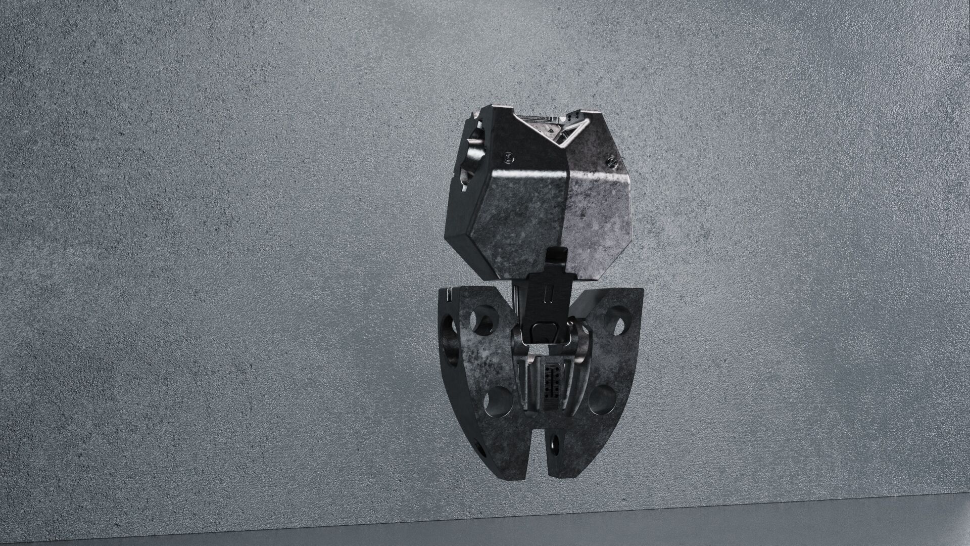 Robotic tors skeleton scifi 3D model_9