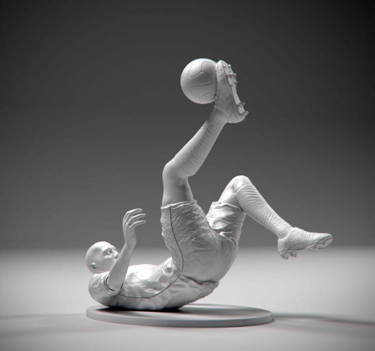 Footballer Flip Strike STL 3D print model_3