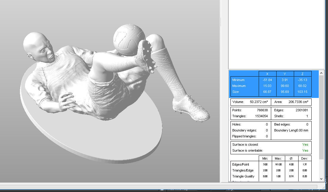 Footballer Flip Strike STL 3D print model_6