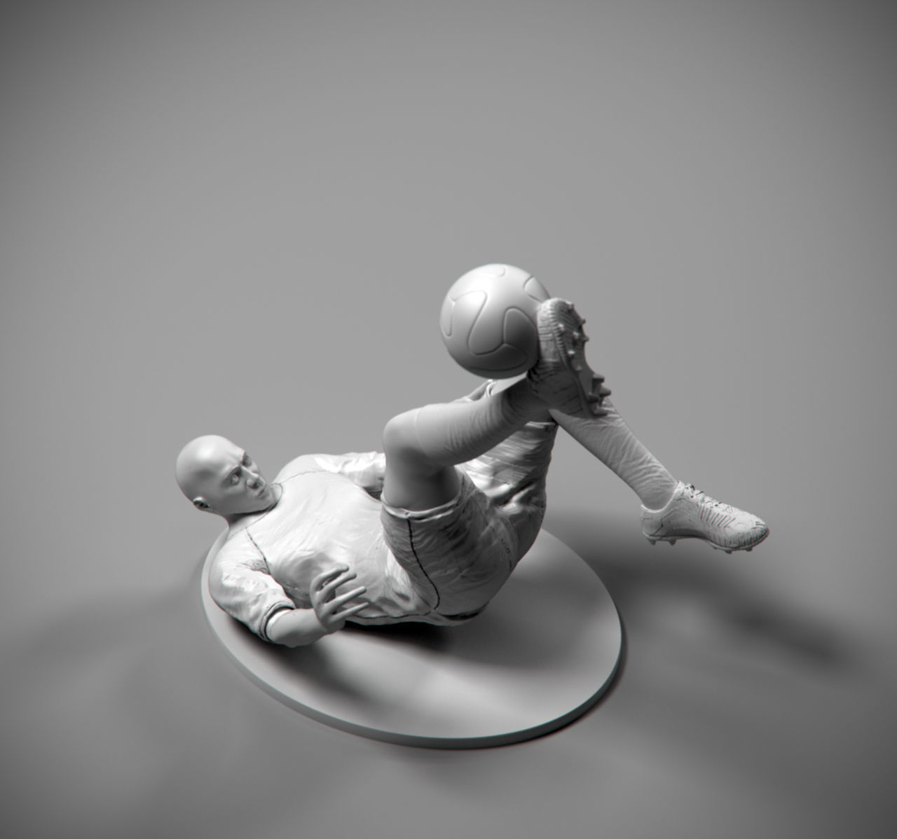 Footballer Flip Strike STL 3D print model_1