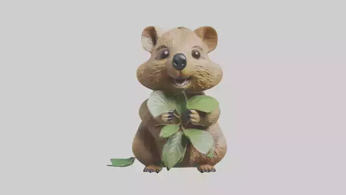 Quokka munching leaves model