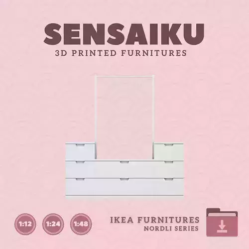 NORDLI Drawer Combination 01 for Mini Dollhouse - IKEA 3D Print