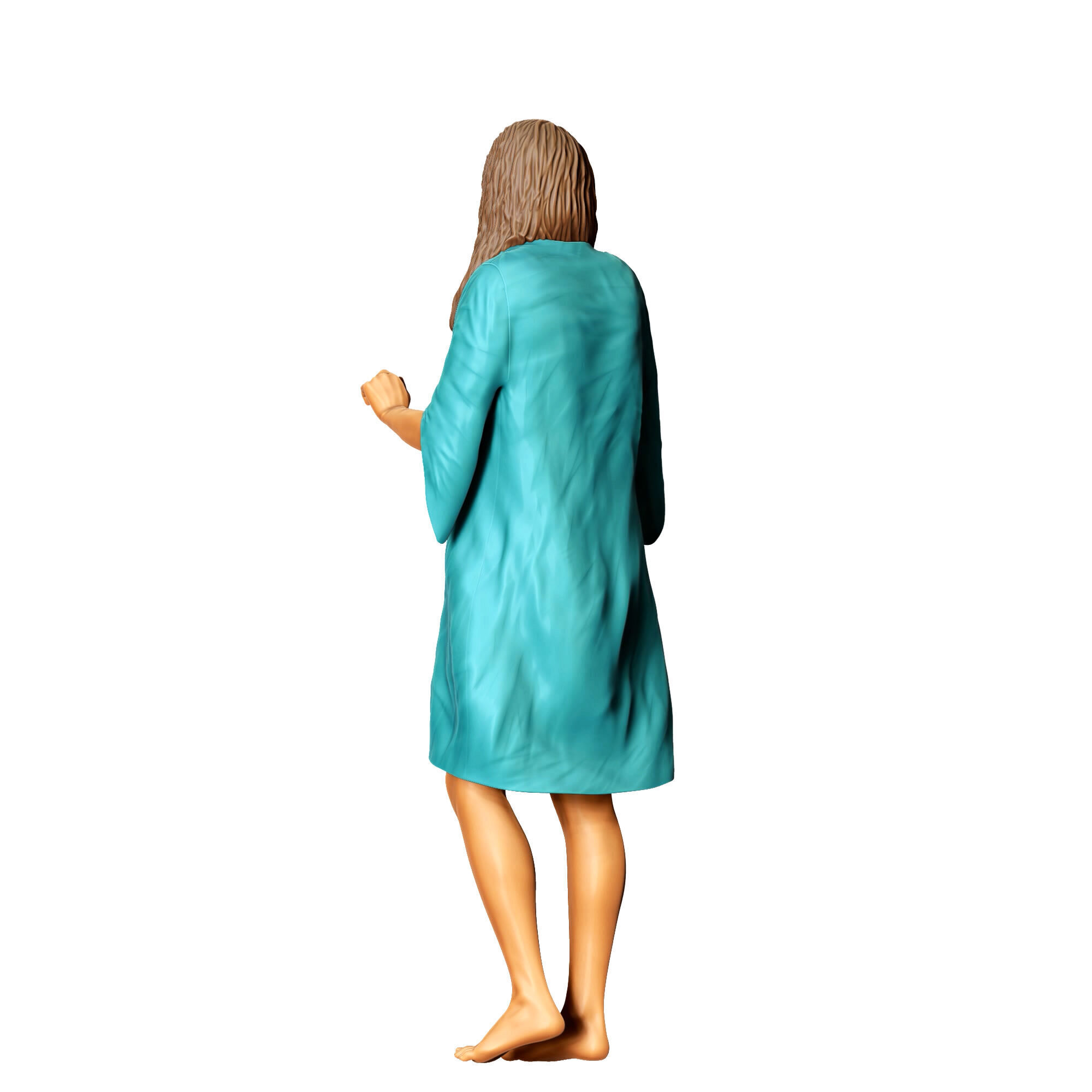 N2 Pool Party woman drinking  3D print model_13