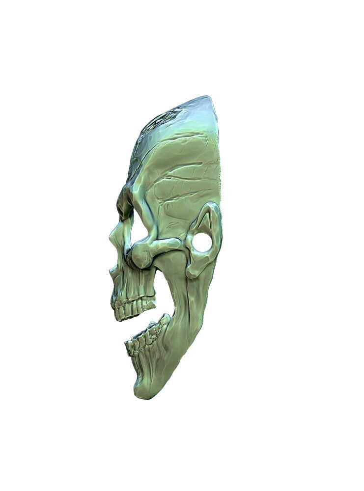 Skull Zombie Clown Mask 3D print model_2