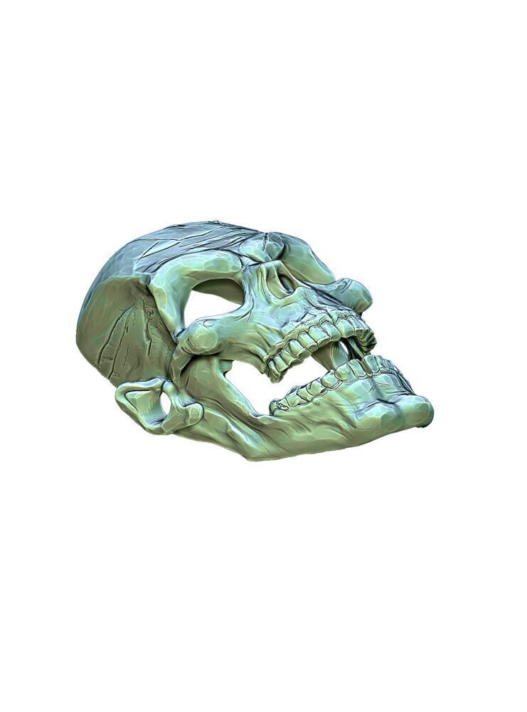 Skull Zombie Clown Mask 3D print model_5