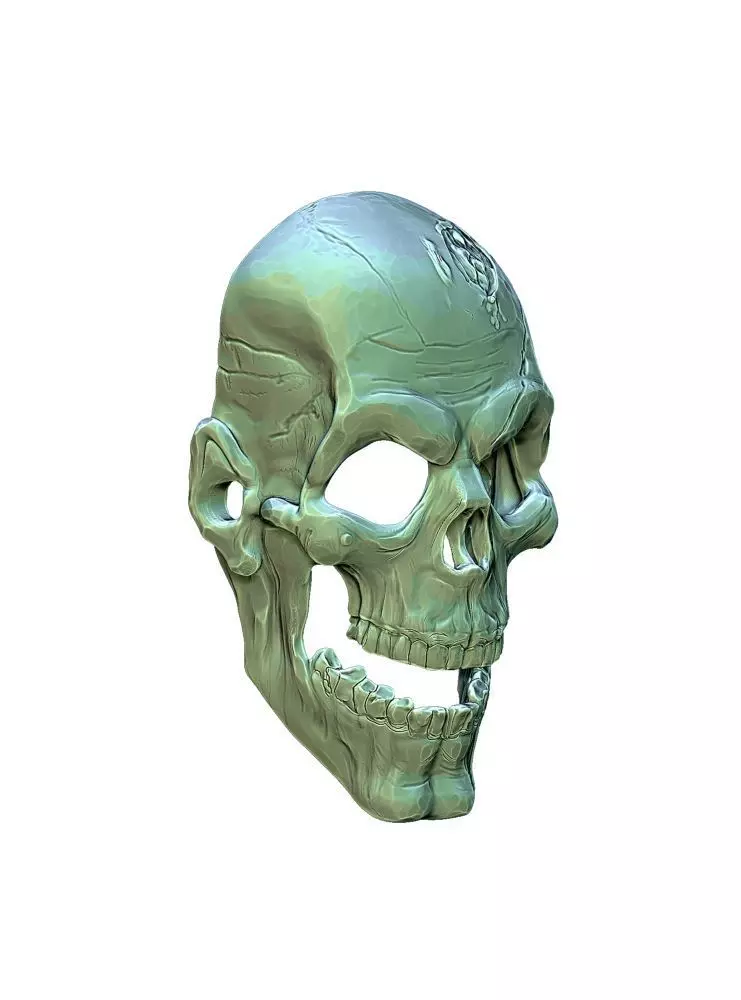 Skull Zombie Clown Mask 3D print model_0