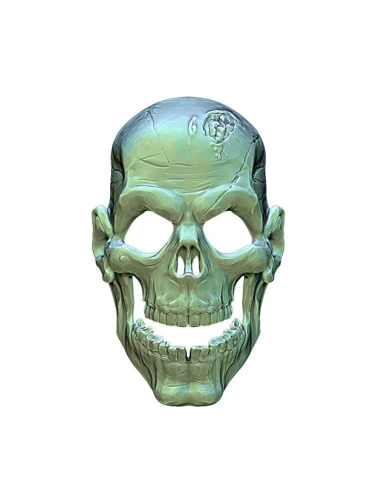 Skull Zombie Clown Mask 3D print model_1